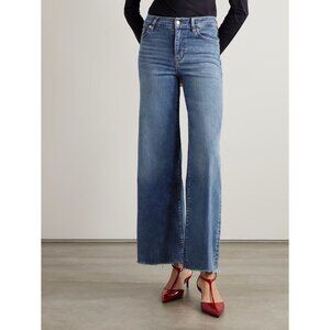 FRAME Womens Le Pixie Slim Palazzo Wide Leg Jetty Wash Jeans Size 29 Blue EXC